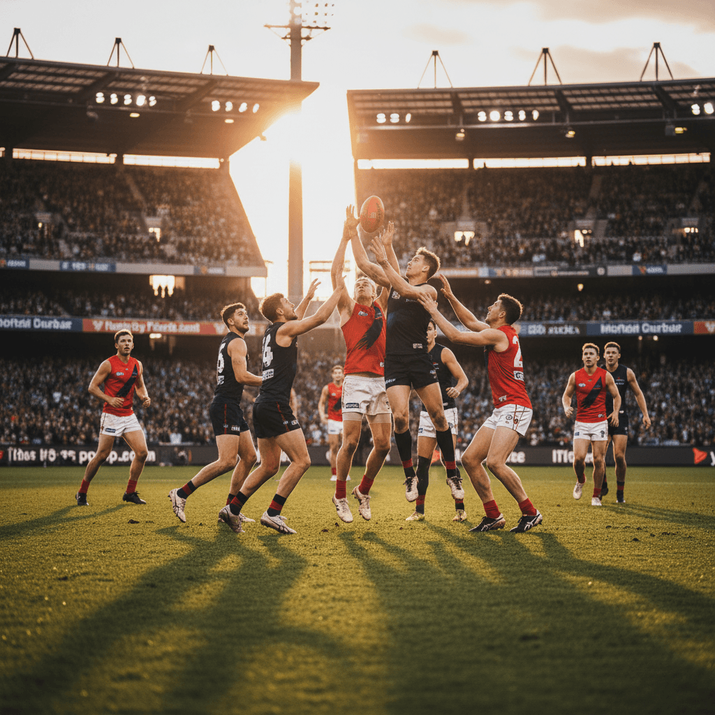 AFL match under lights